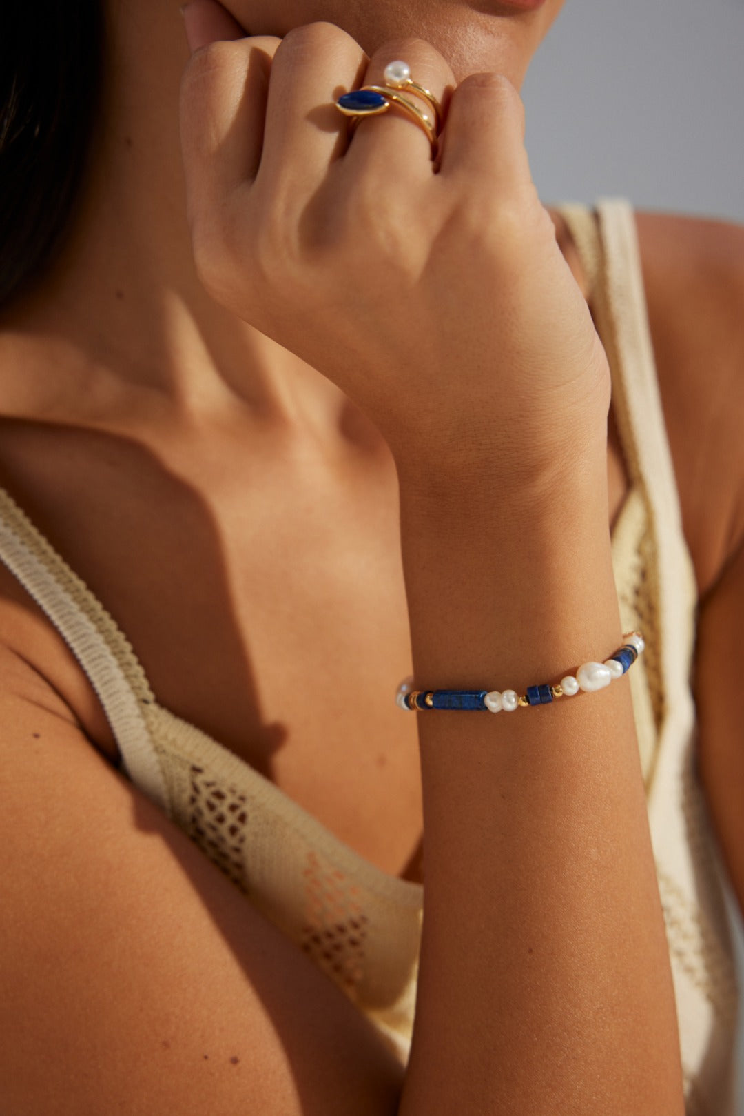 Lapis Lazuli Adjustable Bracelet image 2