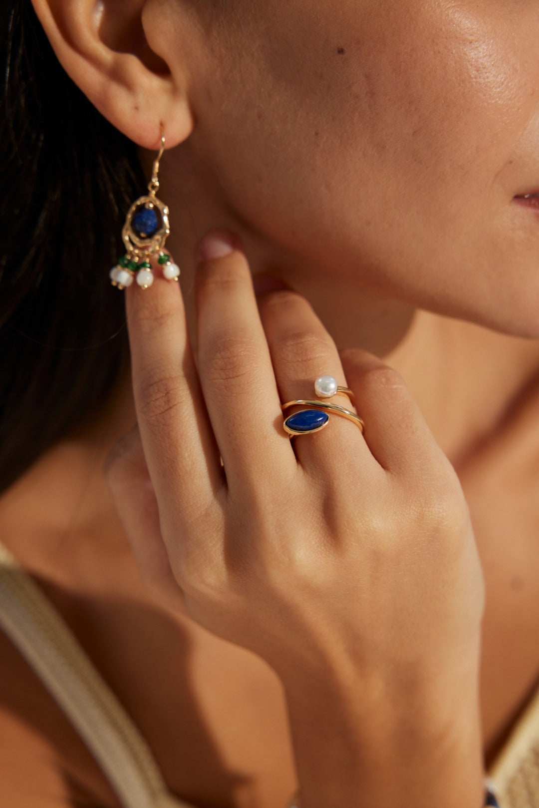 Lapis Lazuli Adjustable Ring image 2
