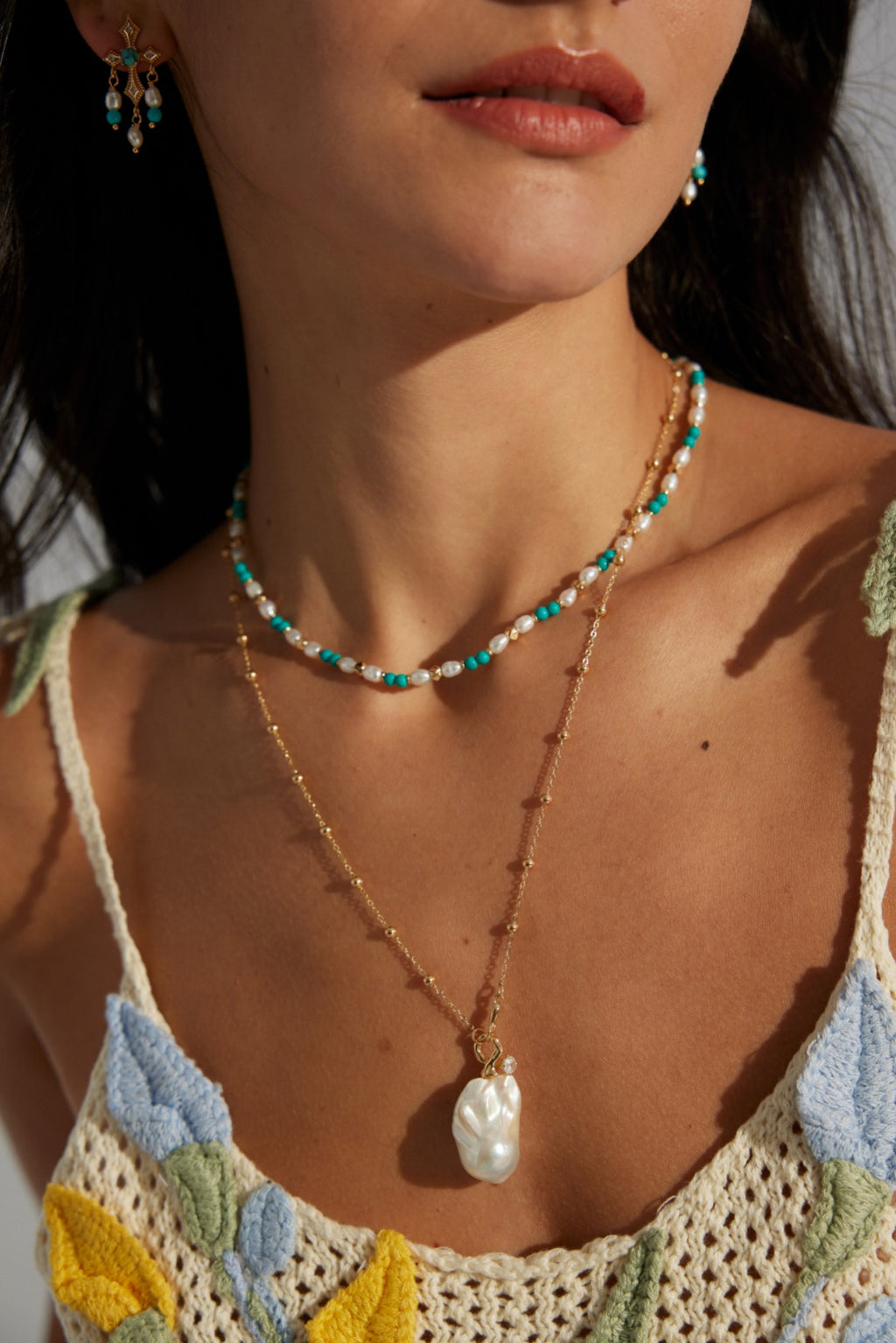 Eternal Knot Pearl Necklace image 2