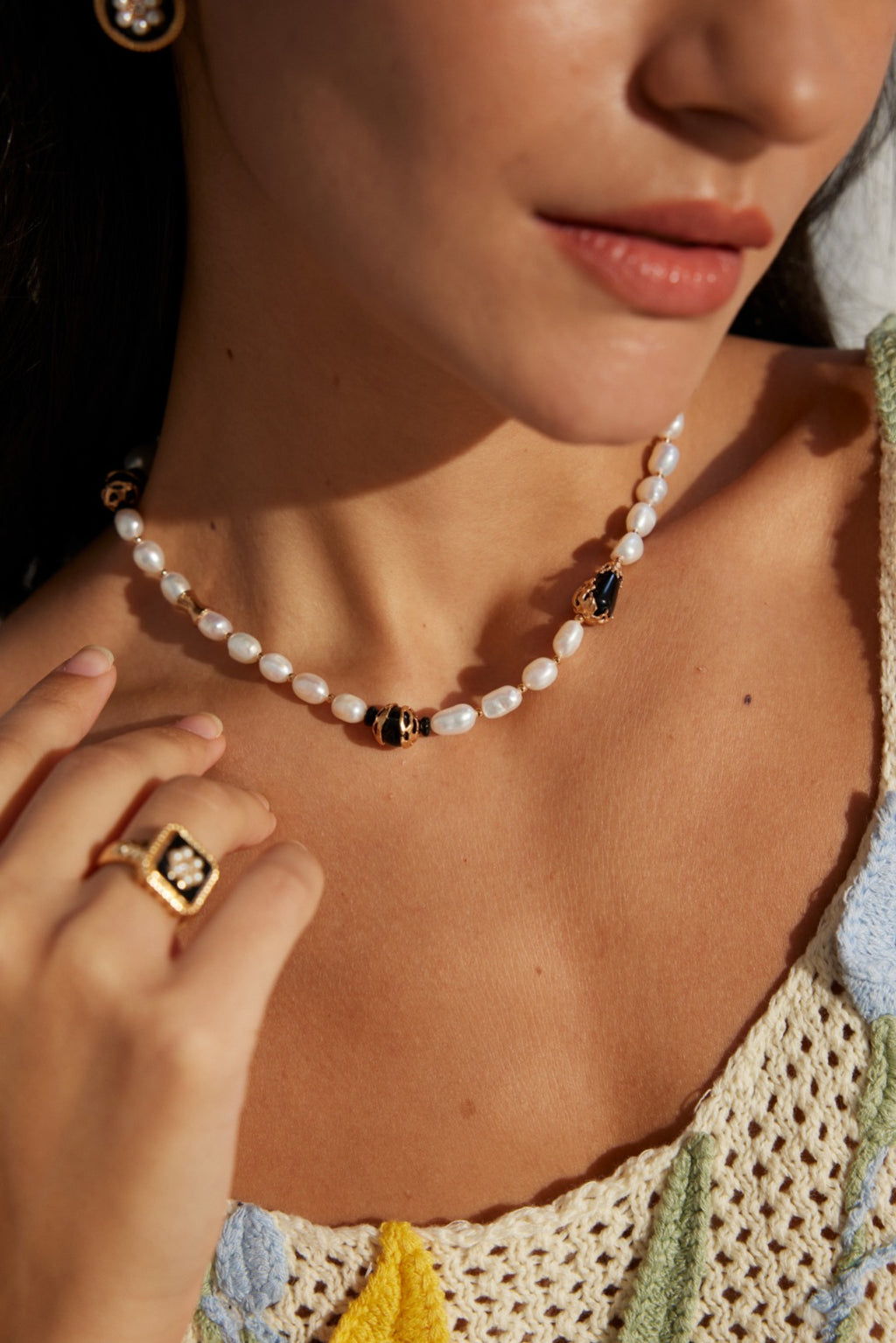 Agate Pearl Necklace image 2