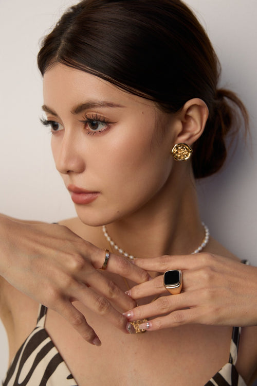 Black Agate Statement Ring image 6