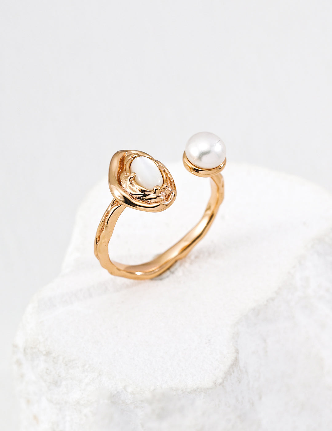 Pearl & Mother-of-Pearl / Turquoise Ring - image 2