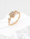 Camellia Story — Chanel-Style Camellia Zirconia Ring