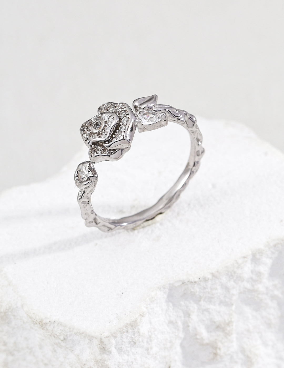 Camellia Story — Chanel-Style Camellia Zirconia Ring - image 2