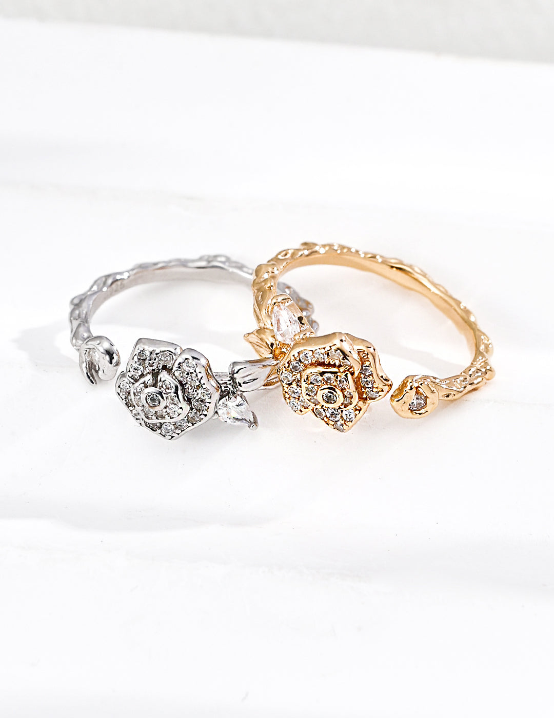 Camellia Story — Chanel-Style Camellia Zirconia Ring - image 3