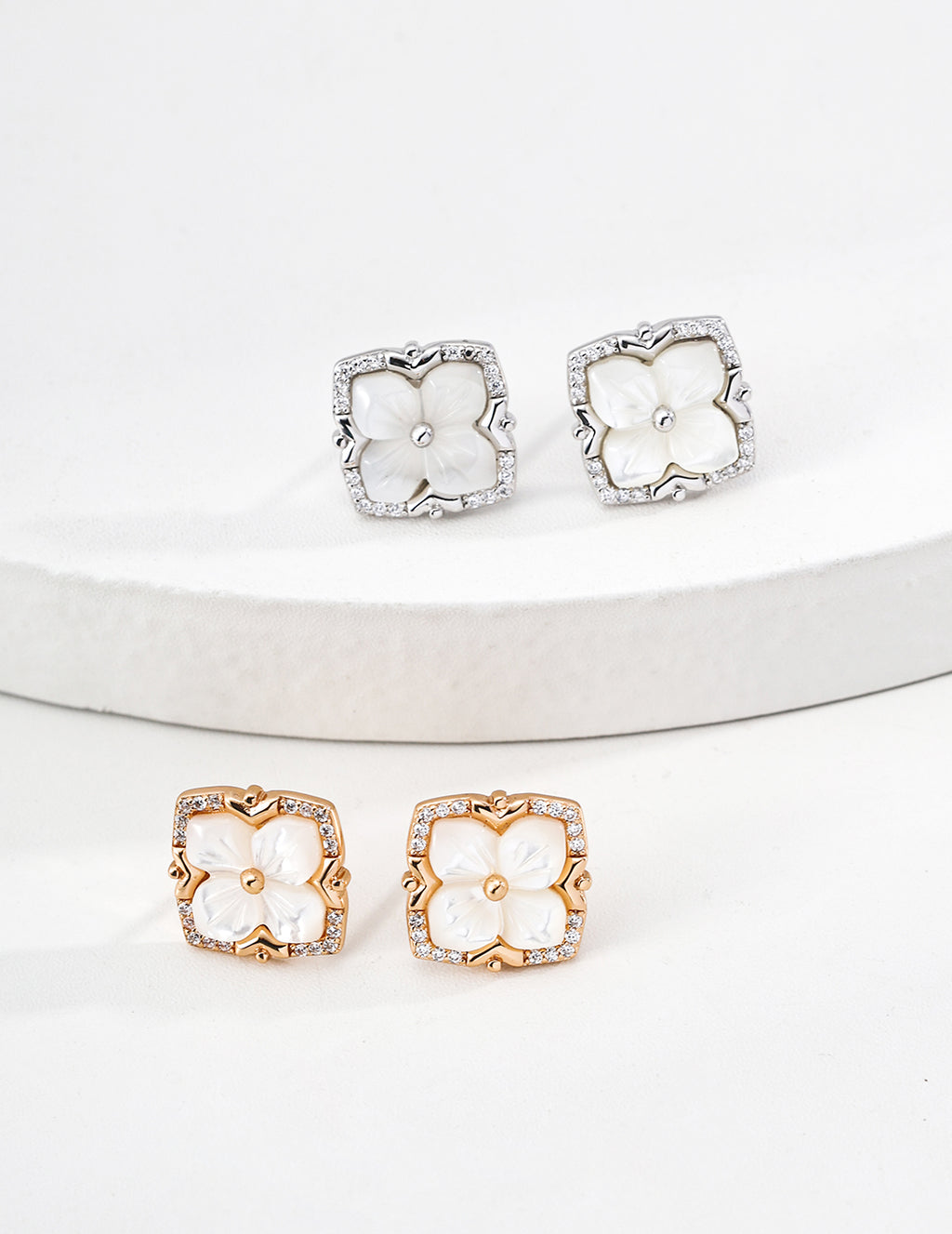 Royal Court Style Four-Leaf Clover Mother-of-Pearl Ring - image 3