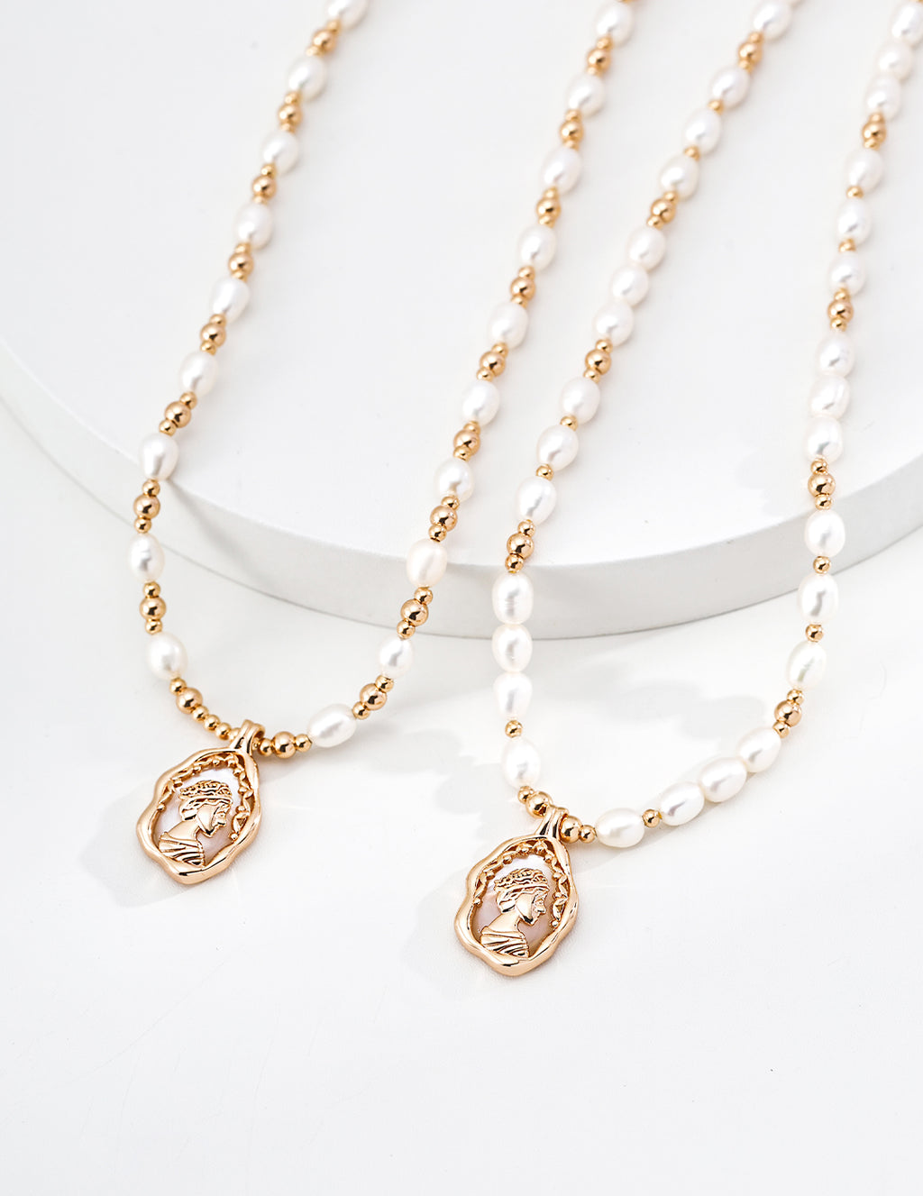 S925 Silver Minimalist Natural Pearl Pendant Necklace - image 3