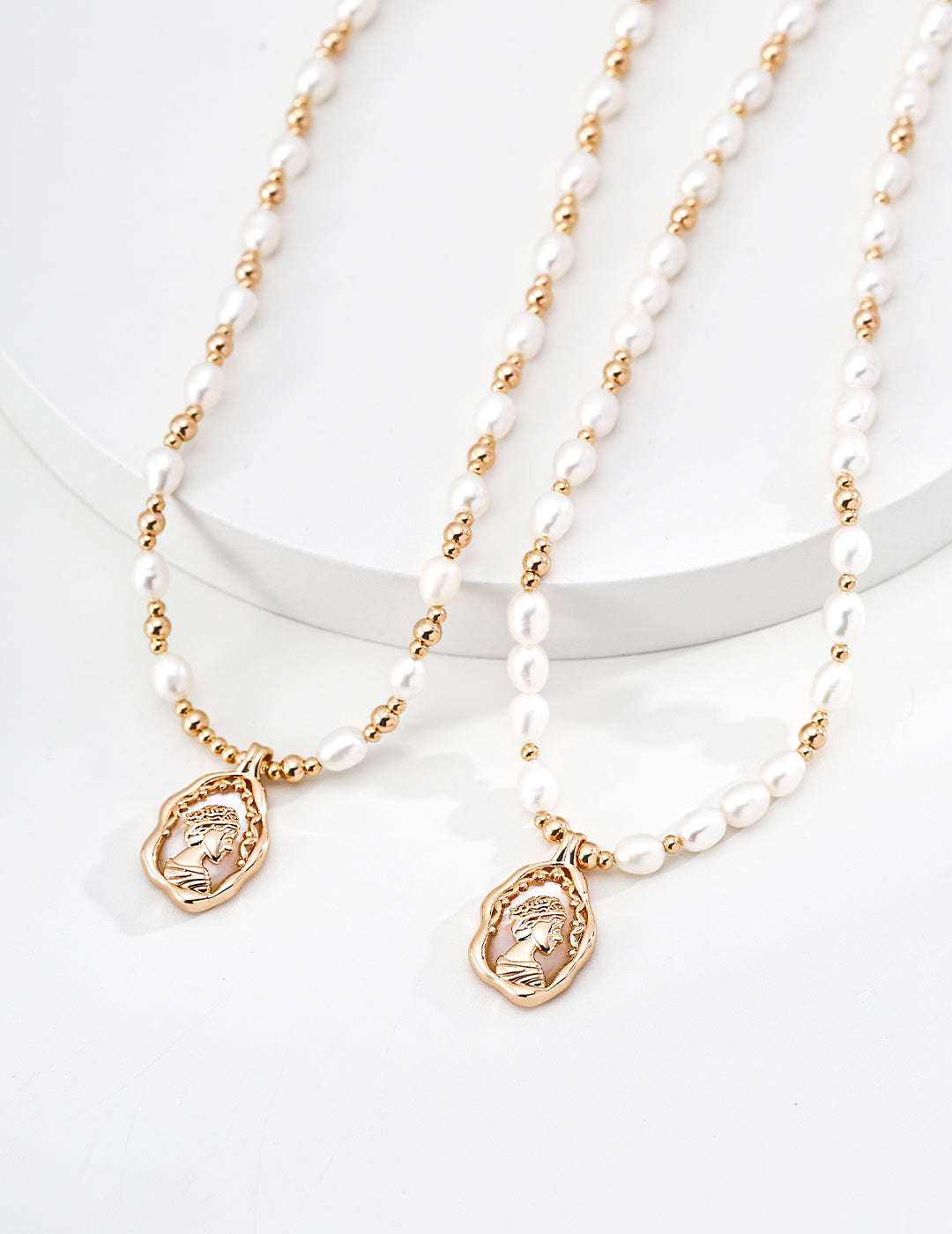 S925 Silver Minimalist Natural Pearl Pendant Necklace - image 3