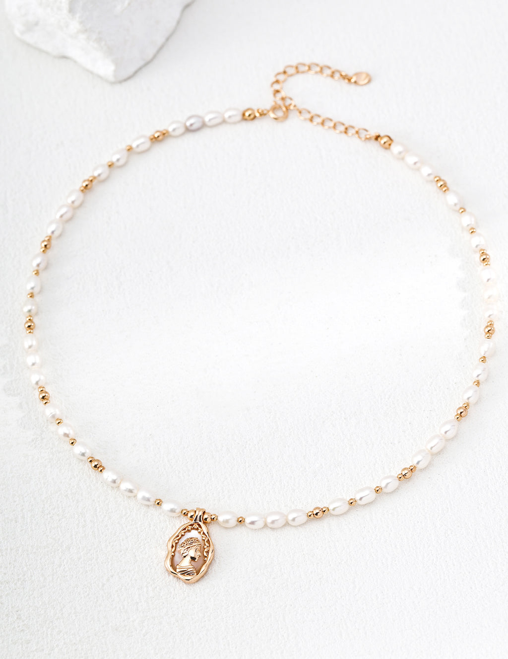 S925 Silver Minimalist Natural Pearl Pendant Necklace - image 4