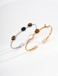 [Fortune Glow] Tiger's Eye & Mother-of-Pearl Bangle