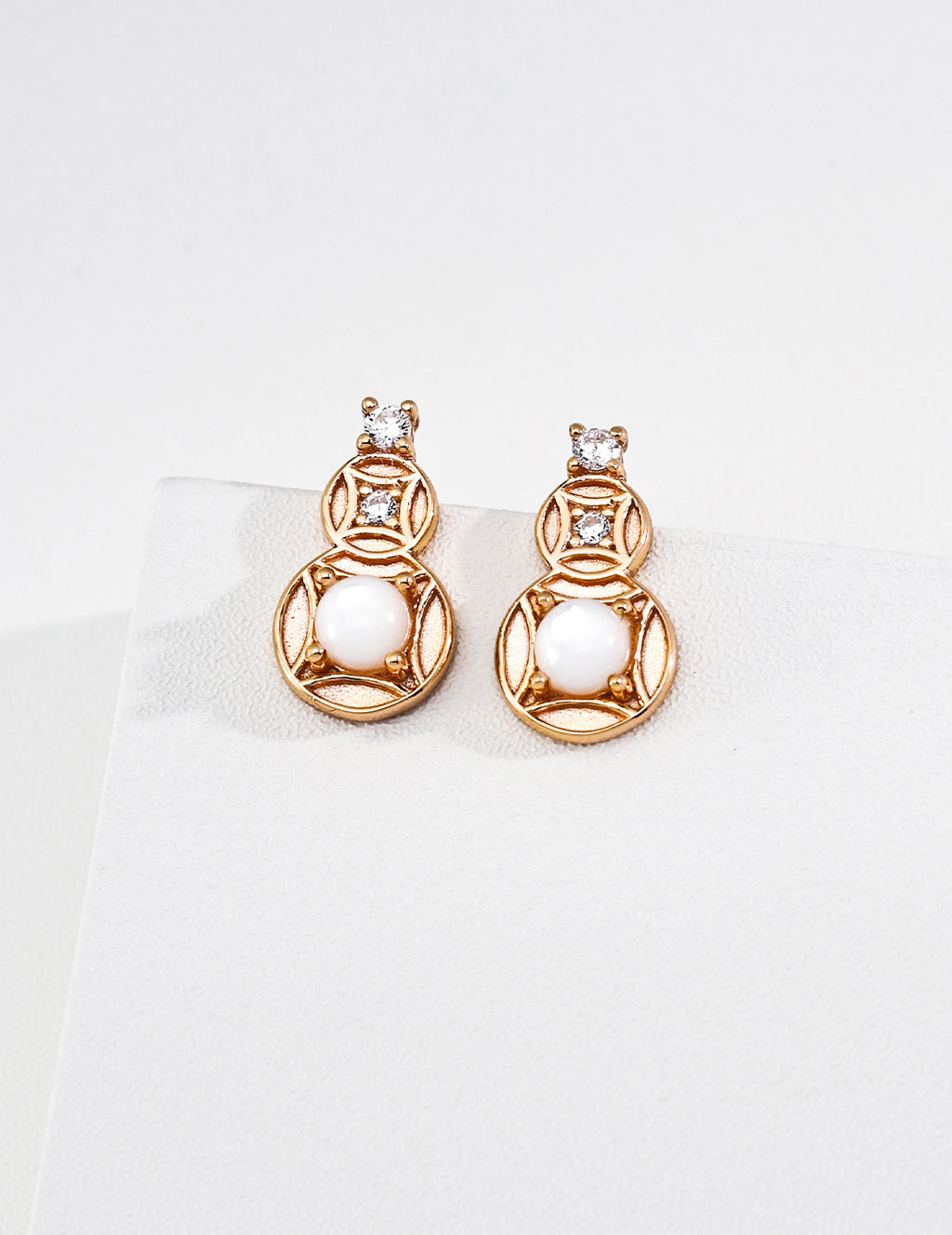 Mother of Pearl Stud Earrings image 1