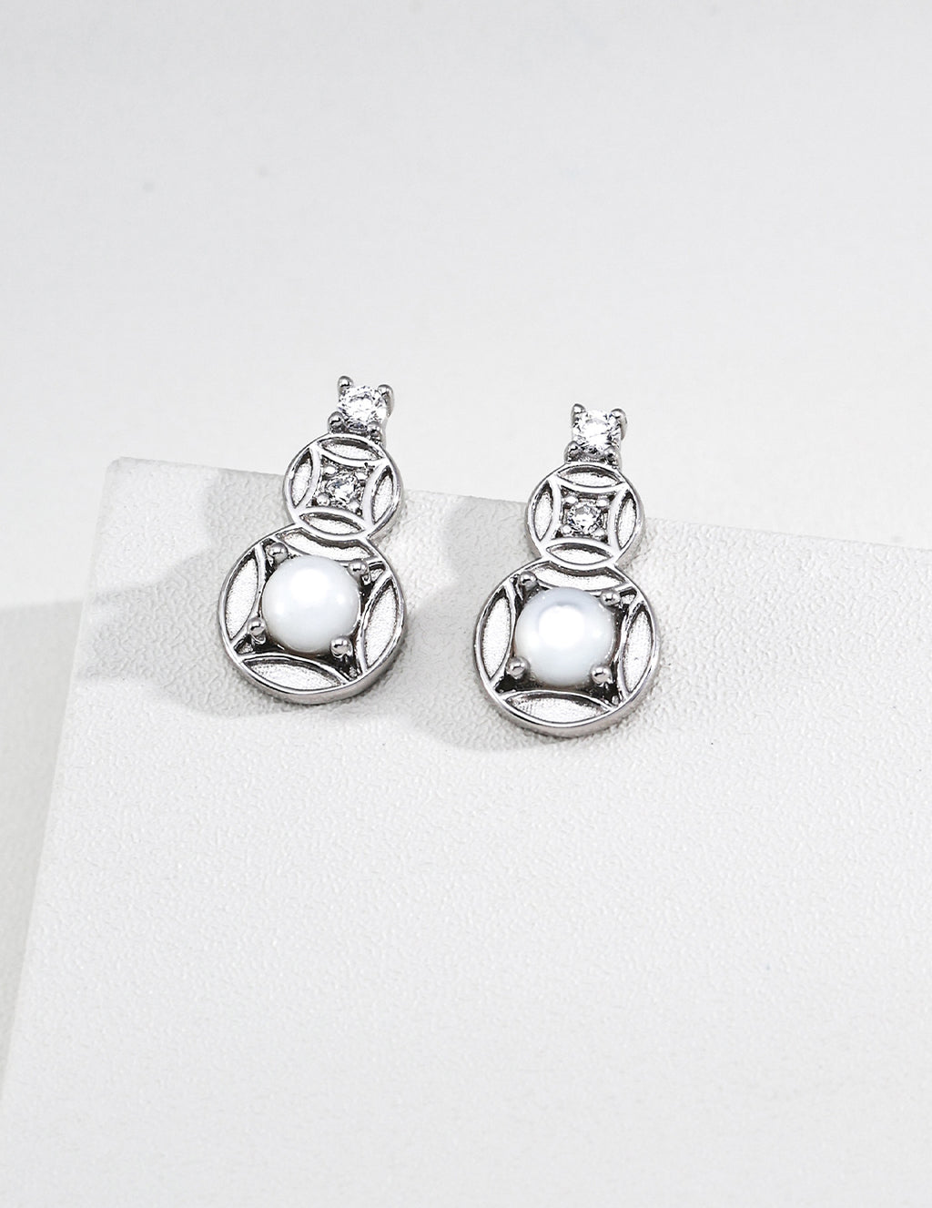 Mother of Pearl Stud Earrings image 2
