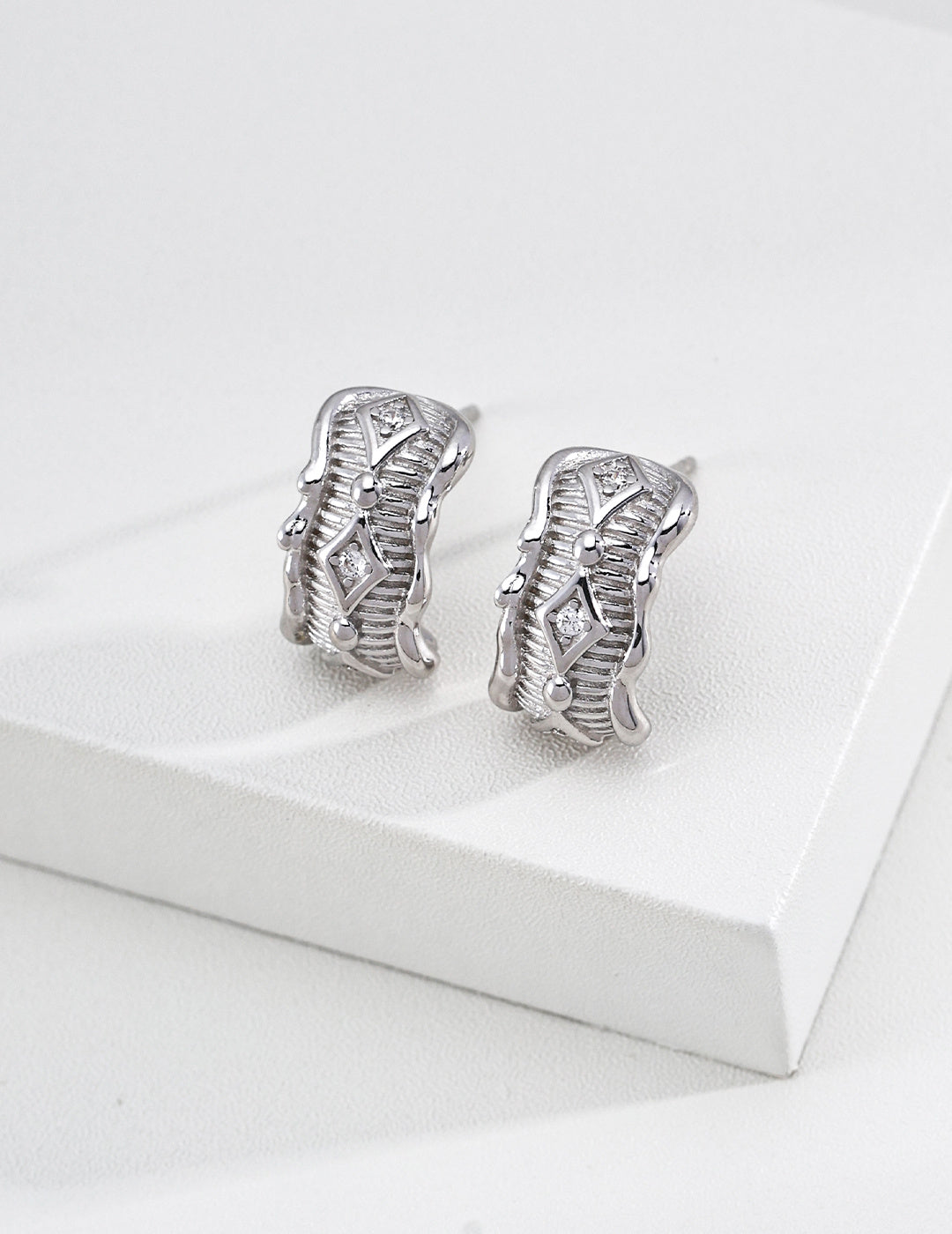 Celeste Zirconia Hoop Earrings image 2