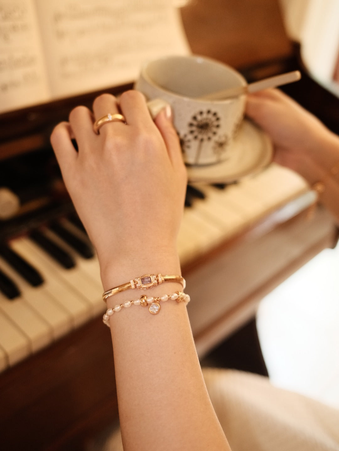 Modern Pearl & Zirconia Bracelet image 8