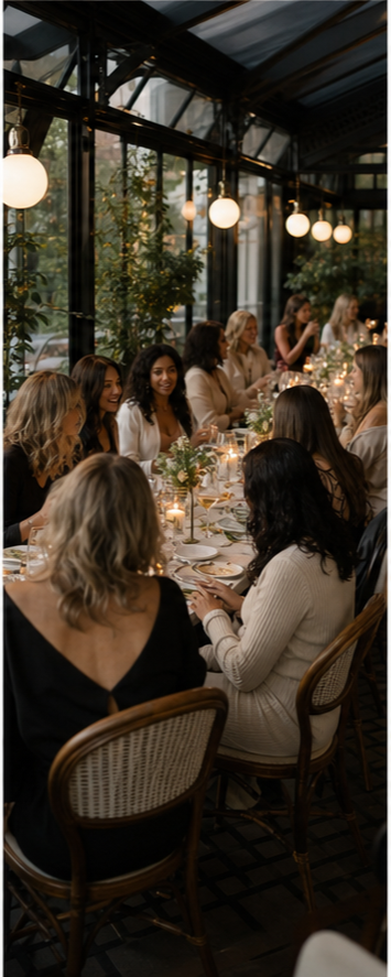 A modern garden wedding reception beside the lake