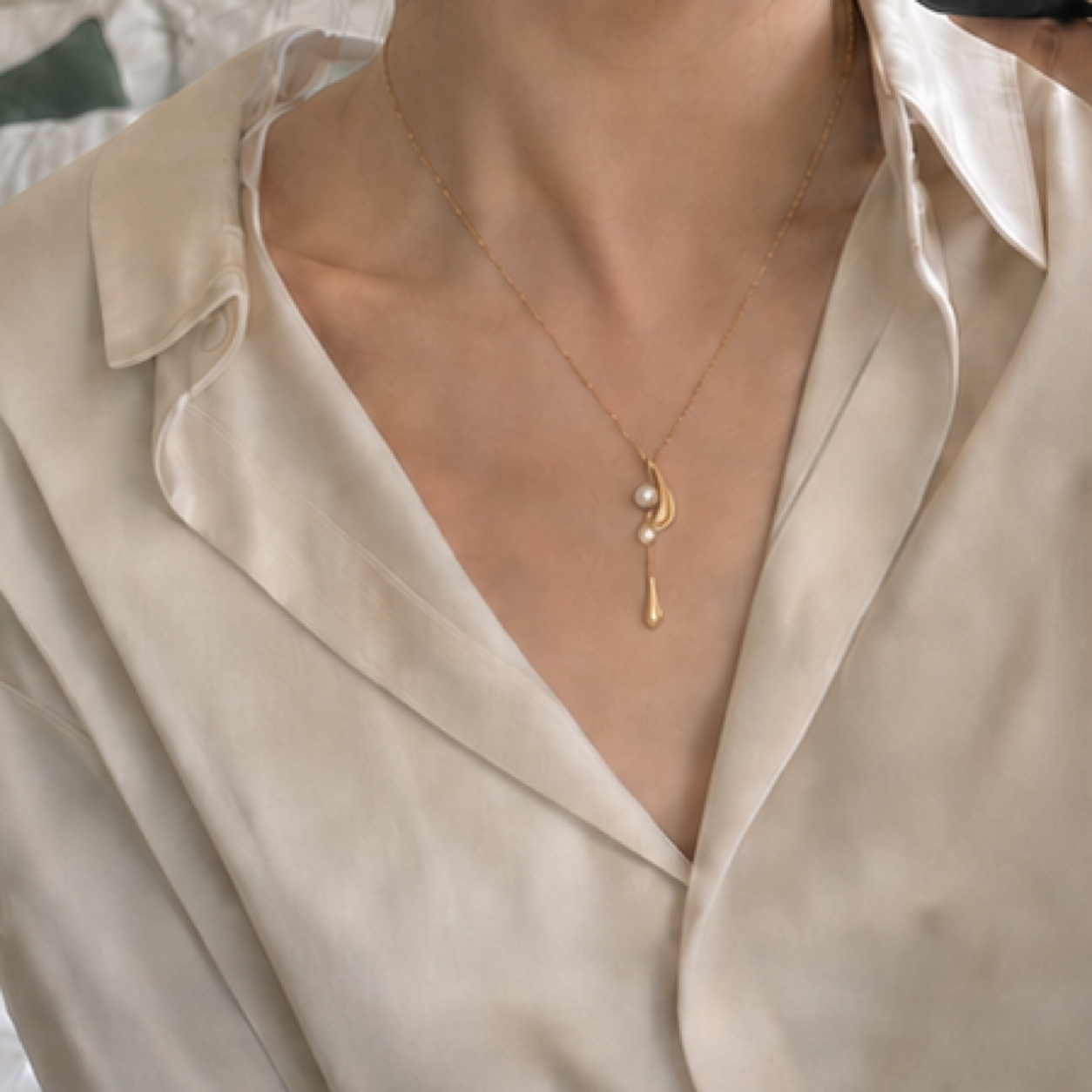 Celestial Star Pearl Necklace customer photo
